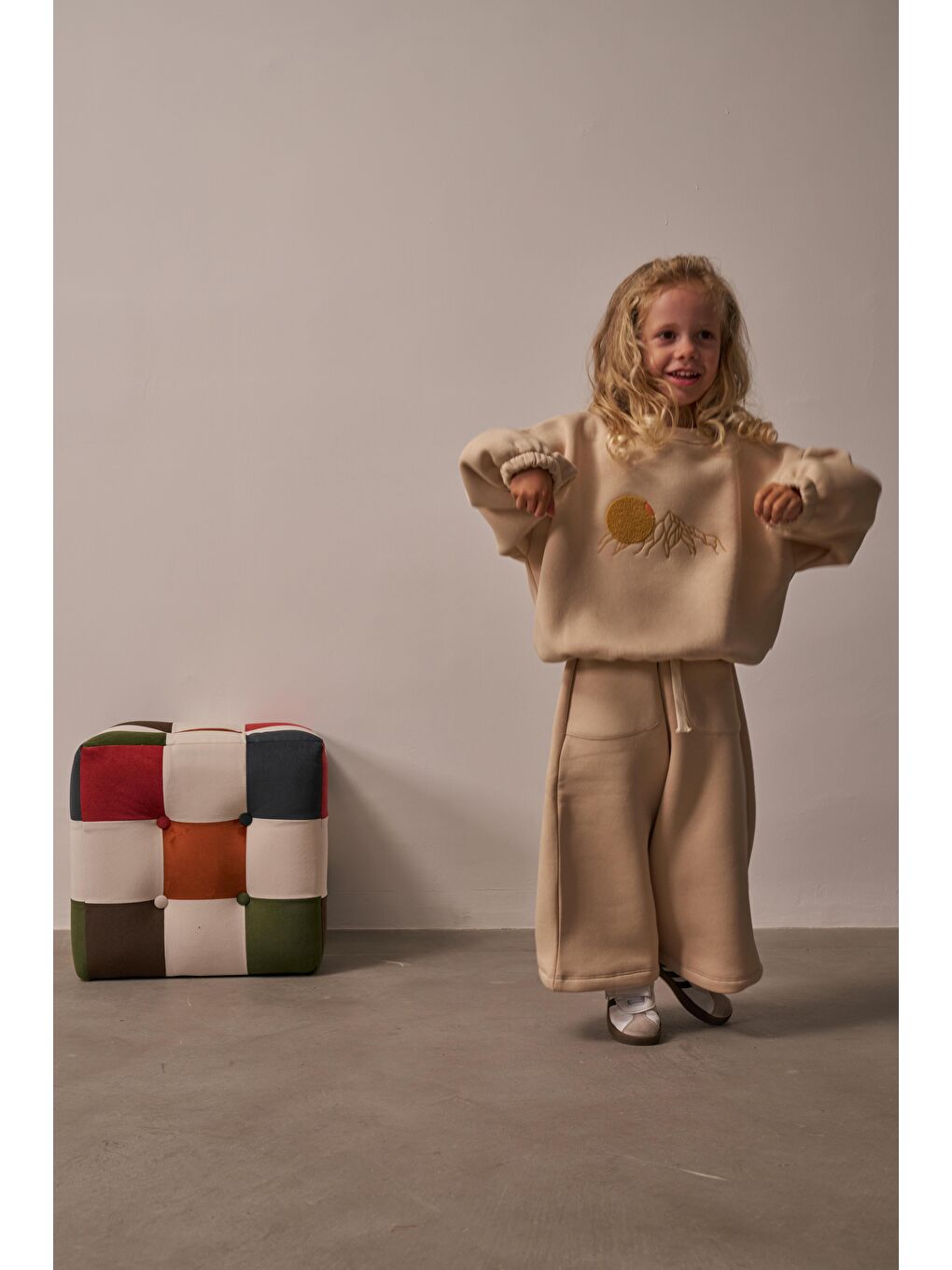 Bej Unisex Tinypeak Alt Üst Takım-1