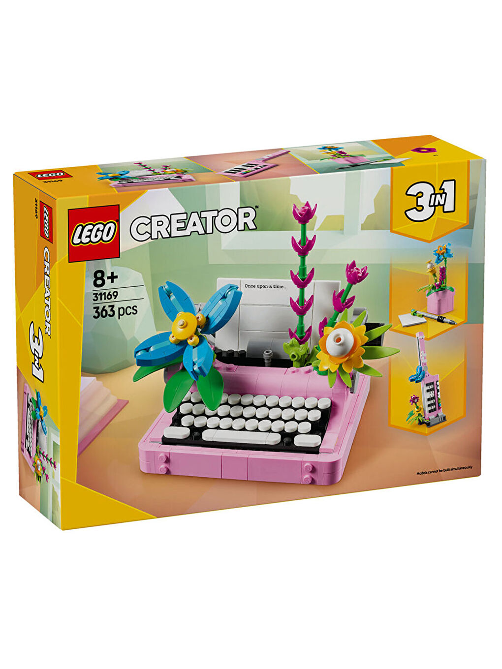 Creator Çiçekli 3ü 1 Arada Çiçekli Daktilo 31169-6