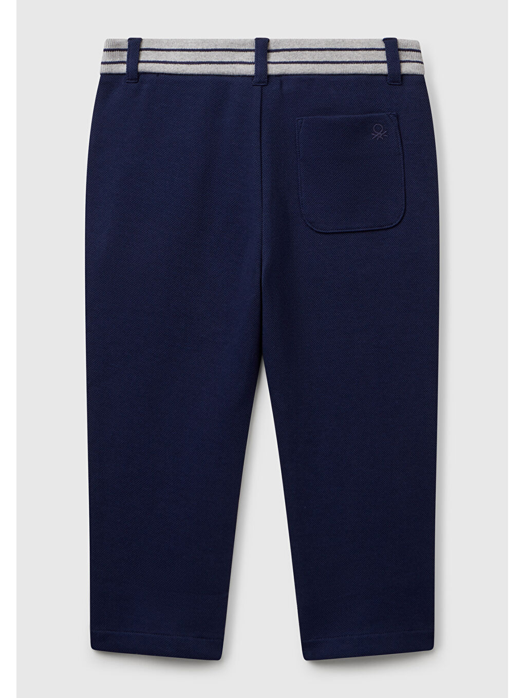 Erkek Çocuk Lacivert Bel Bandı Çizgili Yama Cepli Eşofman Altı-1