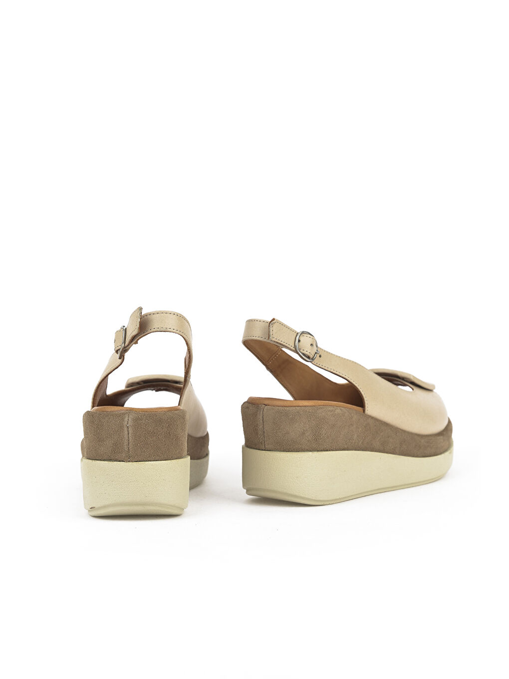 Kadın Hakiki Deri Topuklu Sandalet 151992Z21010S Bej-2