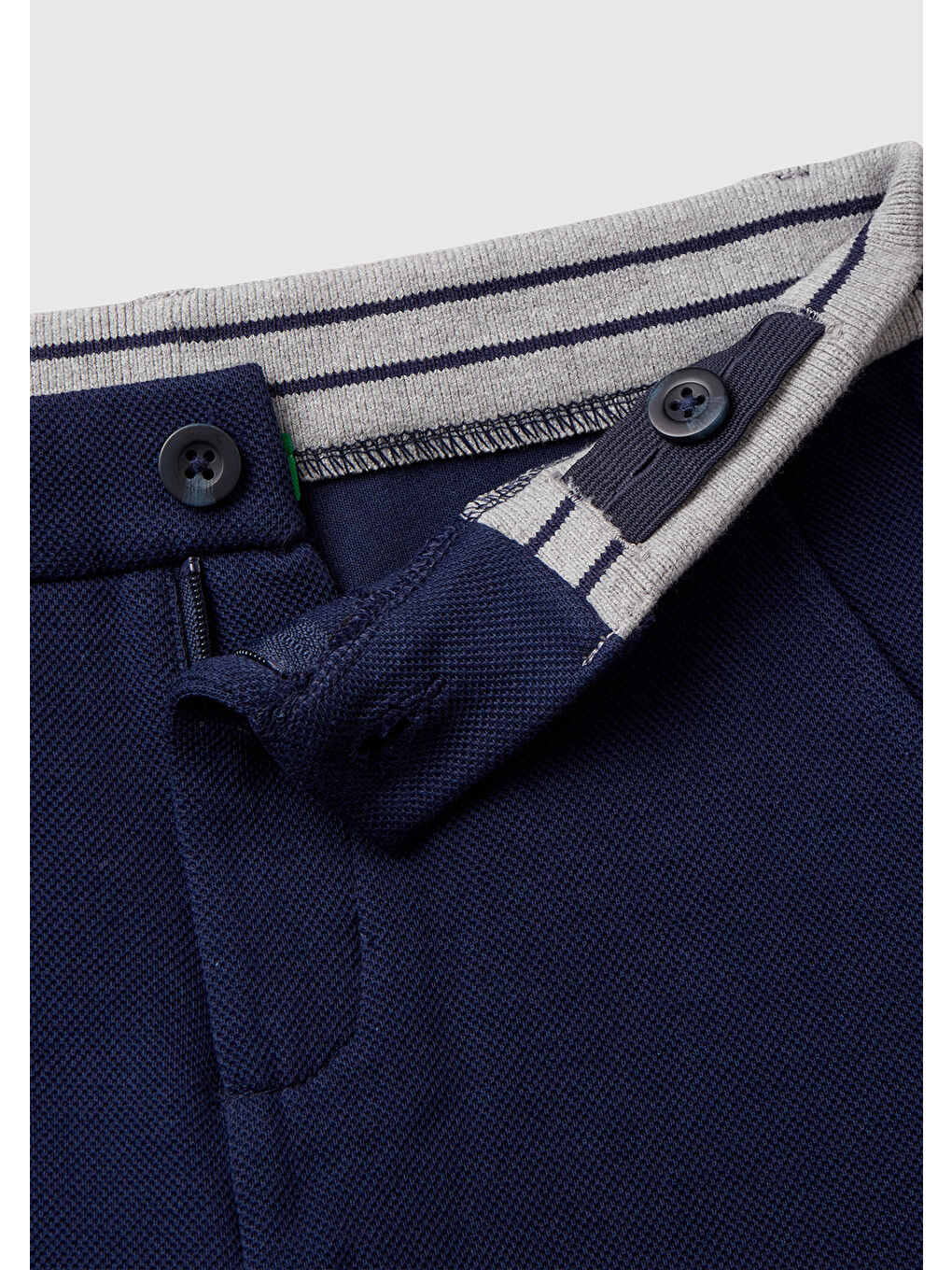 Erkek Çocuk Lacivert Bel Bandı Çizgili Yama Cepli Eşofman Altı-2