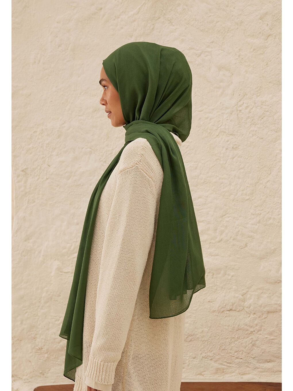 Bej Rami Viskon Şal Zümrüt-2