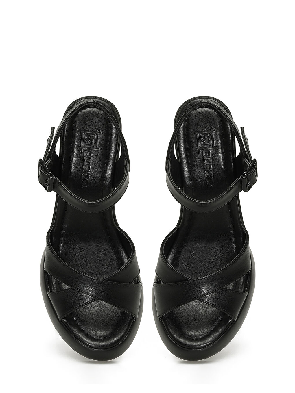 24S-154 5FX Siyah Kadın Topuklu Sandalet-3