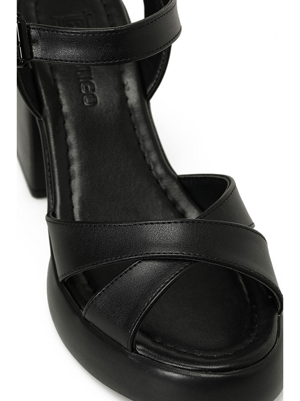 24S-154 5FX Siyah Kadın Topuklu Sandalet-6