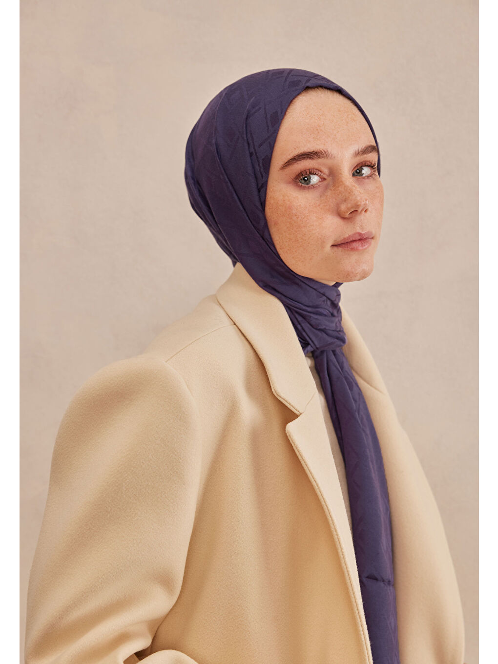 Porto Jakarlı Şal Patlıcan Moru-3