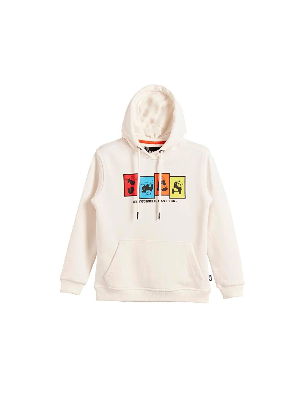 Bad Bear Beyaz Fun Crewneck Kids Off White Beyaz Kapüşonlu Baskılı Çocuk Sweatshirt