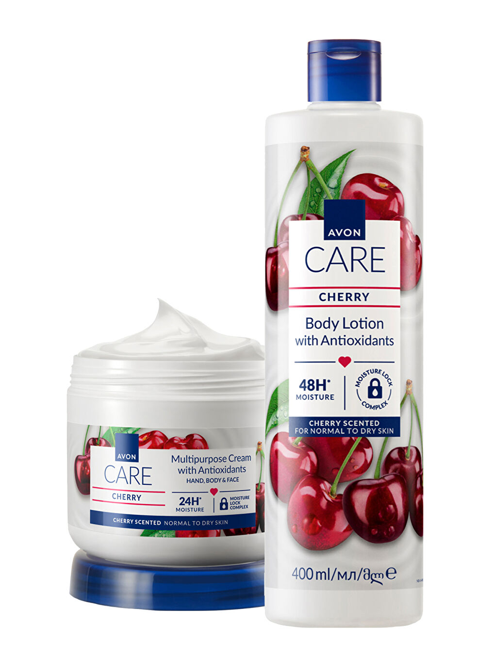 Kiraz Kokulu Yüz, El ve Vücut İçin Çok Amaçlı Krem ve Vücut Losyonu Paketi