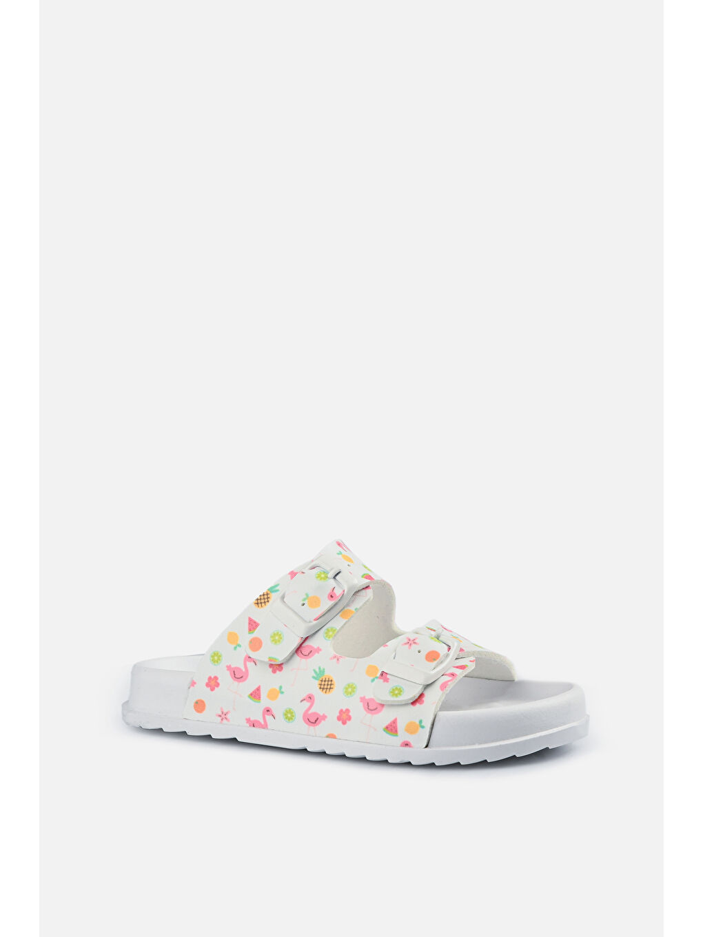 Gibli II Baskılı Kız Bebek Beyaz Terlik-1