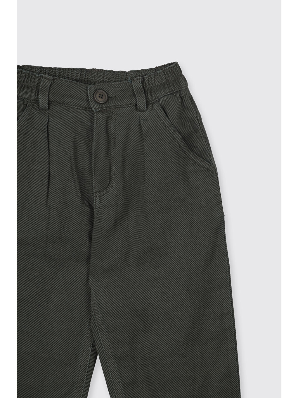 Erkek Bebek Beli Lastikli Haki Pantolon-2