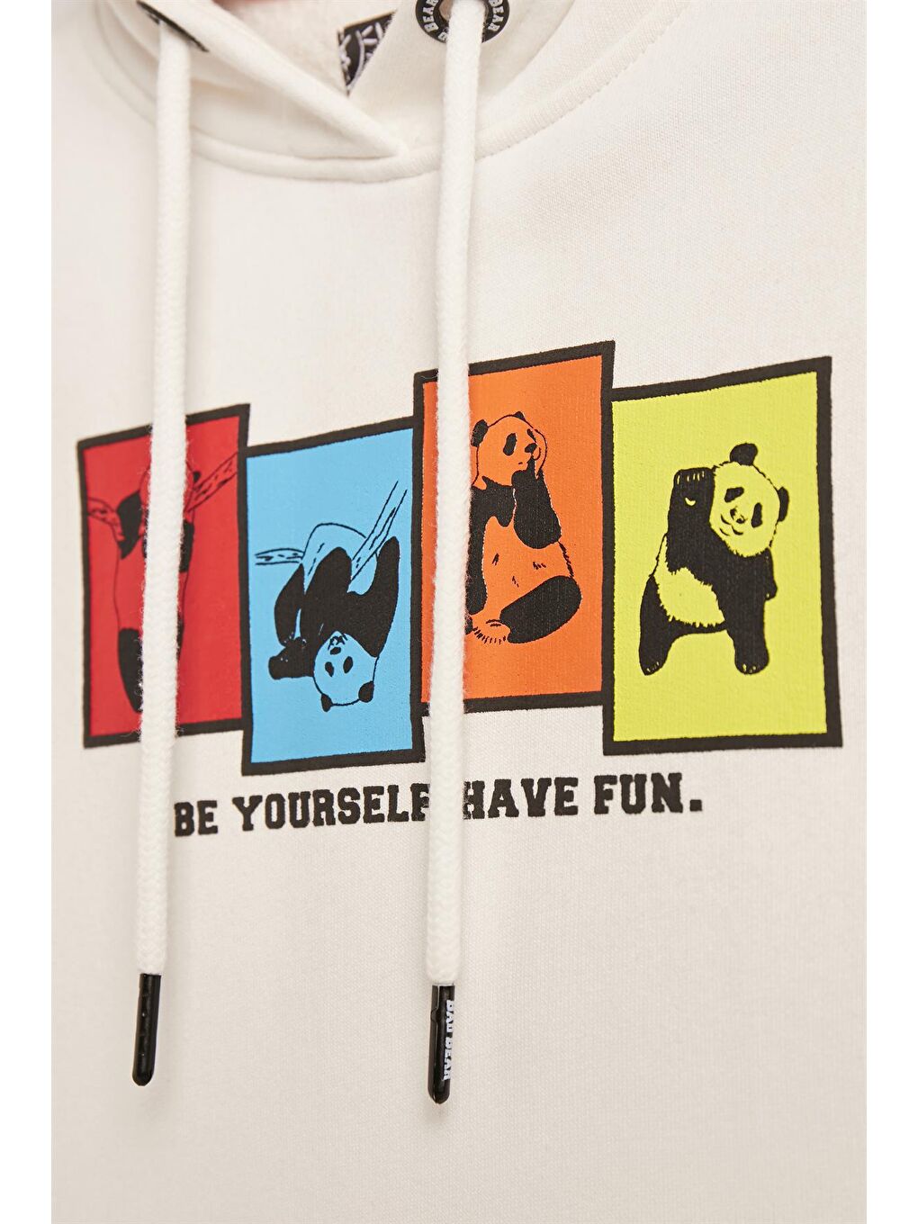 Bad Bear Beyaz Fun Crewneck Kids Off White Beyaz Kapüşonlu Baskılı Çocuk Sweatshirt - 1