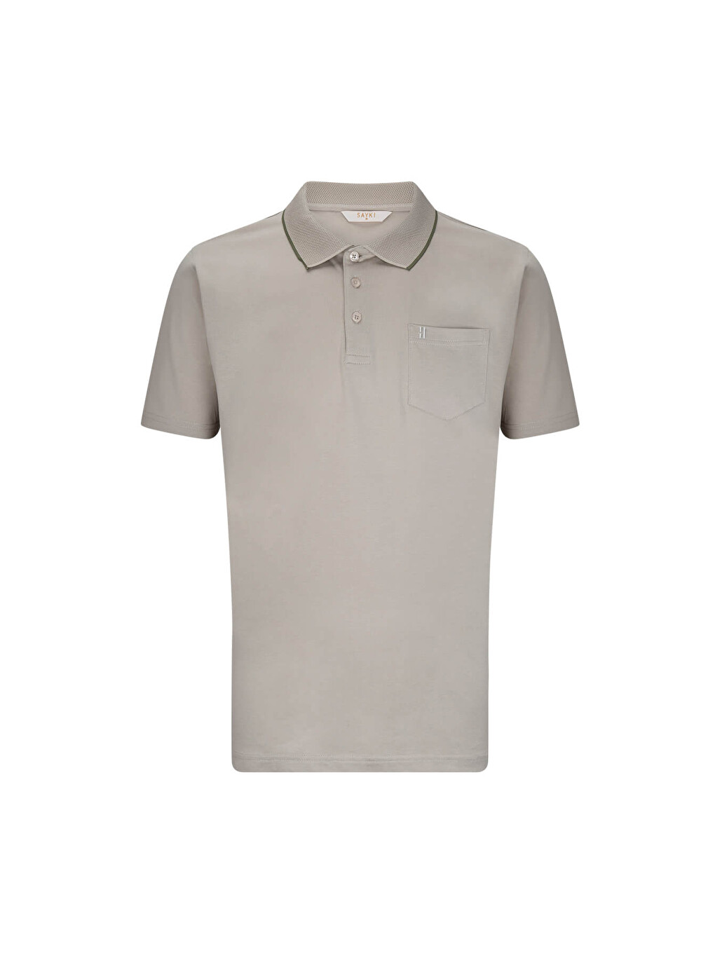 Bej Regular Fit 100% Pamuk Polo Yaka Merserize Tişört