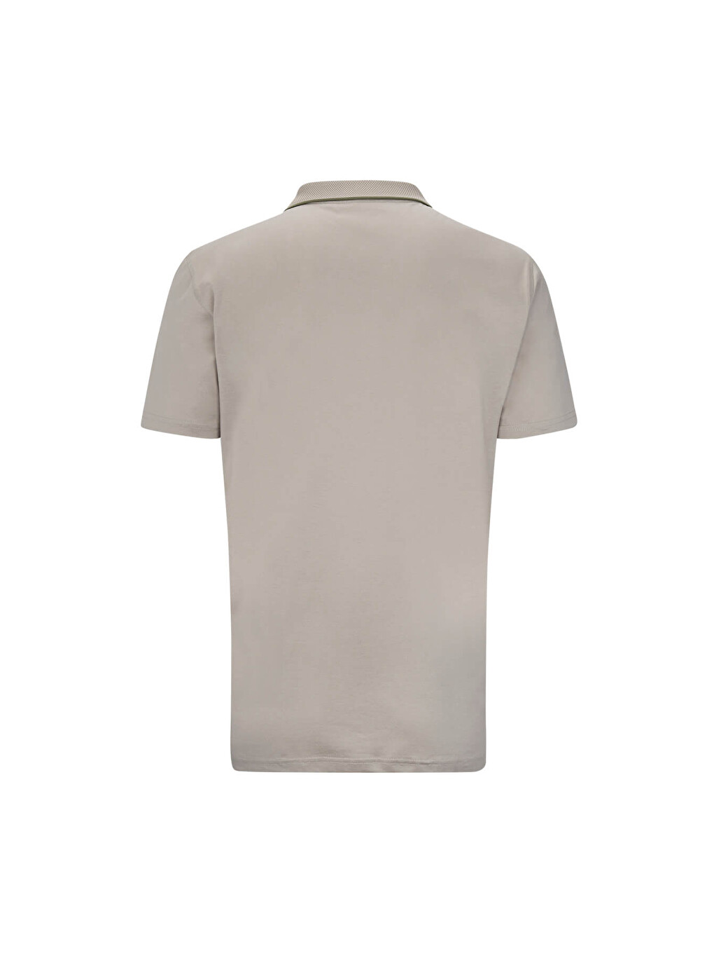 Bej Regular Fit 100% Pamuk Polo Yaka Merserize Tişört-1