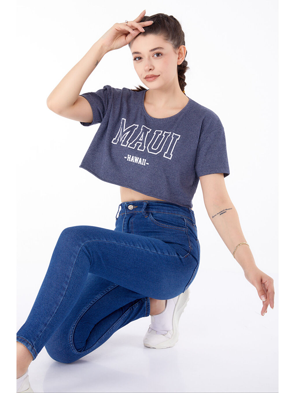 Yüksel Bel Sıknıy Jean Pantolon Koyu Mavi   25180