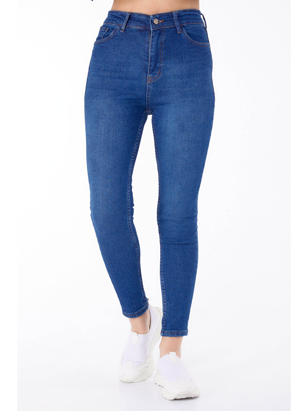 Yüksel Bel Sıknıy Jean Pantolon Koyu Mavi   25180-2