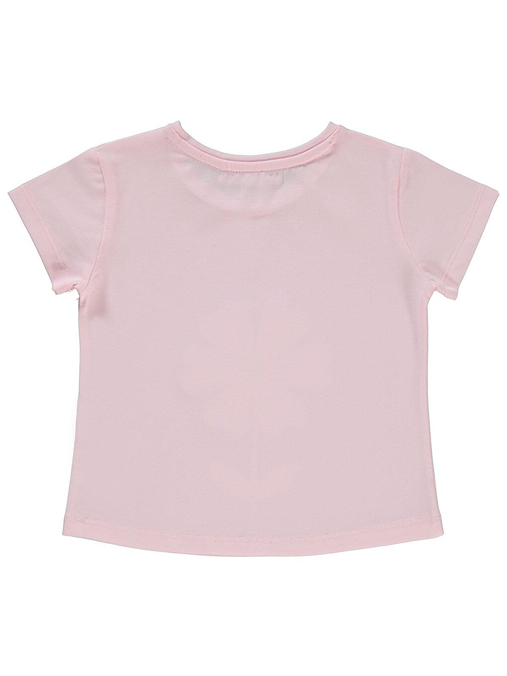 Girls Mobil Çiçek Nakışlı 2-5 Yaş Tişört - Pembe-1