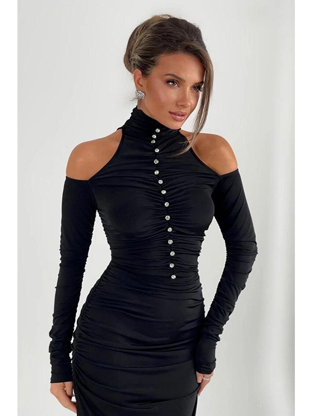 Siyah Beyoğlu Cakımlı Elbıse-1