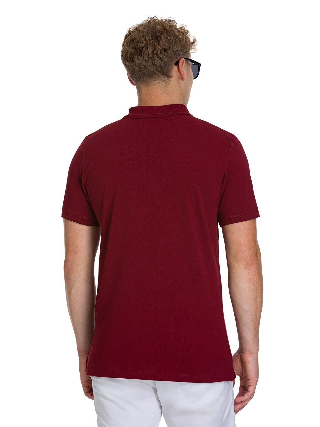 Bordo Regular Fit 100% Pamuklu Polo Yaka Tişört-4