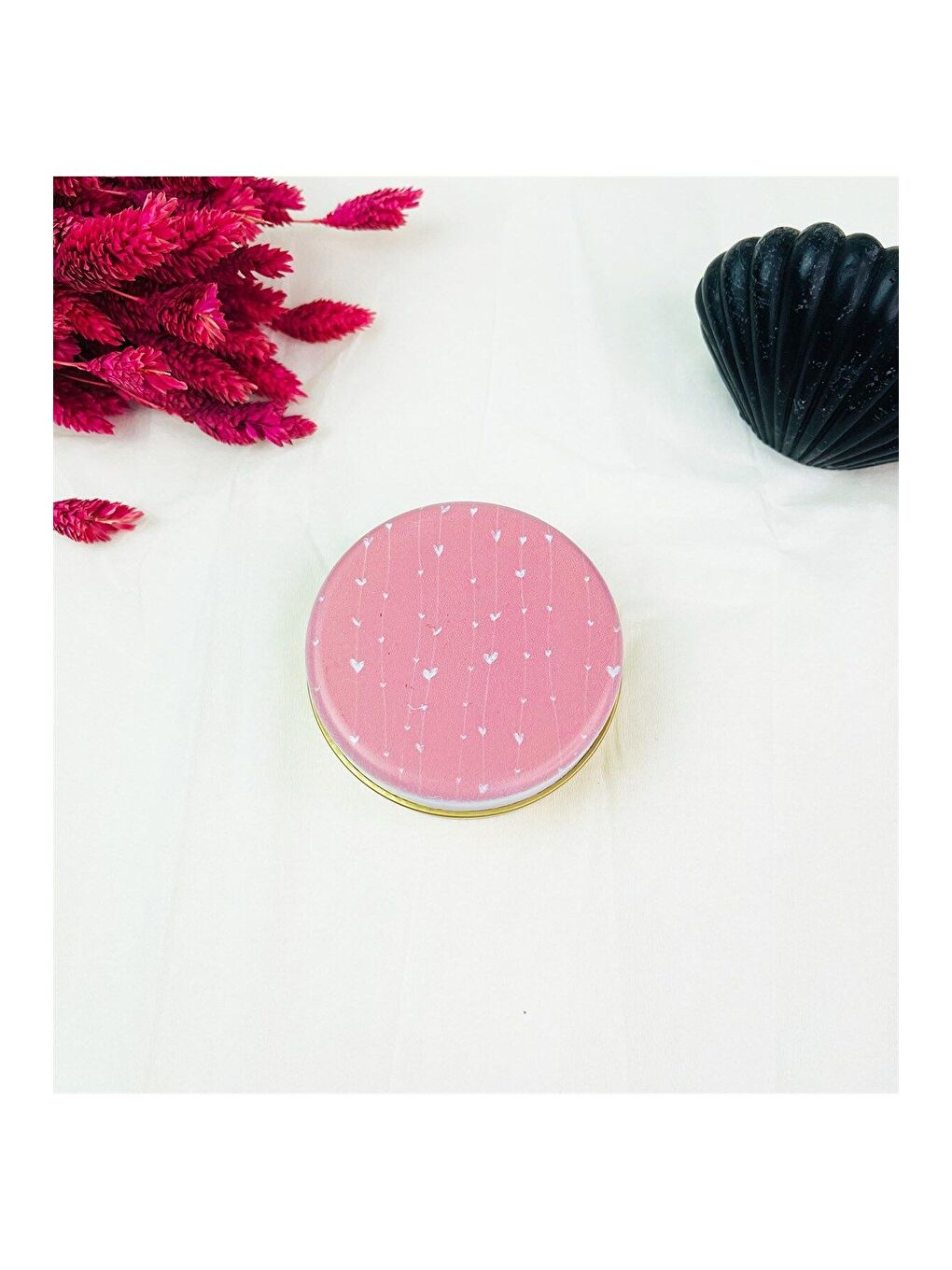 Karışık Işıltılı Kalp Tasarımlı Kokulu Teneke Mum-2