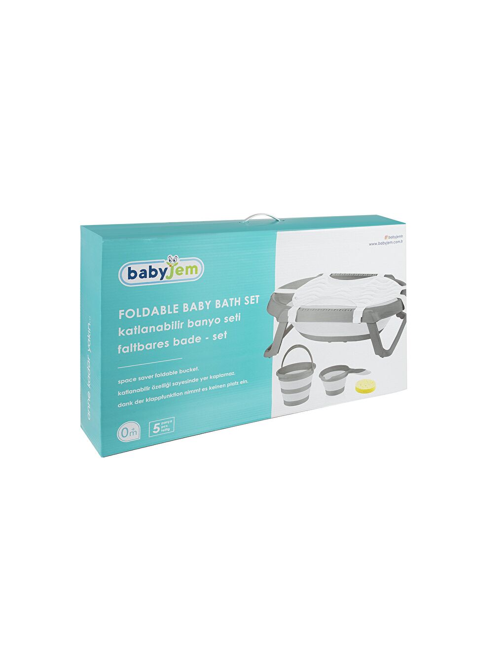 Babyjem Turkuaz Katlanır Banyo 5li Set Turkuaz Renk - 5