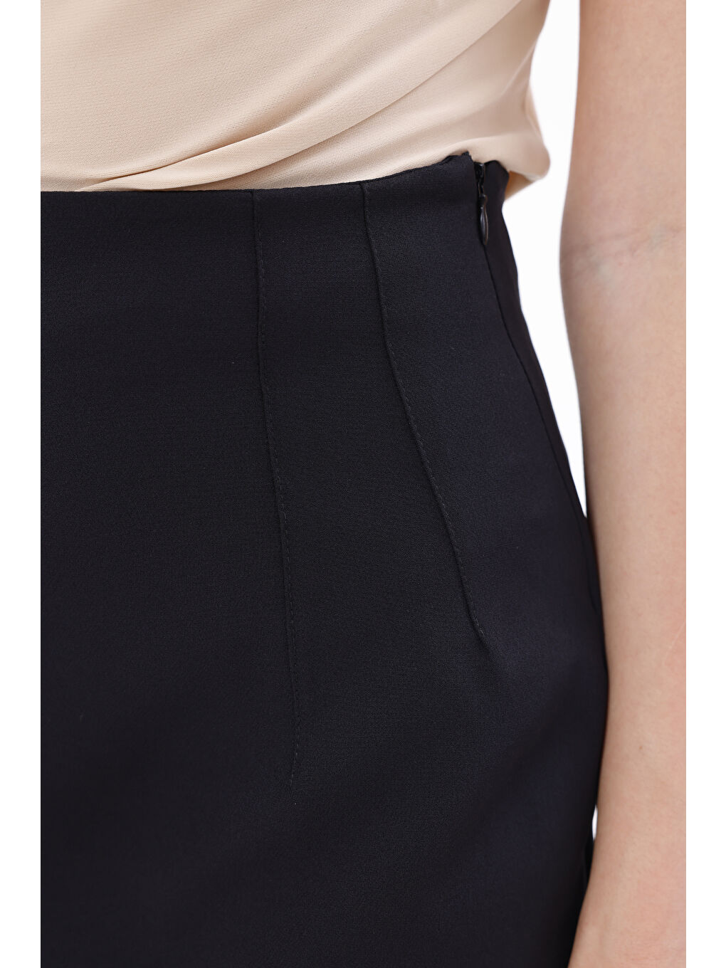 Siyah FundacshoosesXGenıus Kadın Pensli Etek İç Göstermez Lamineli Kadın Etek KADIN-ETEK-3