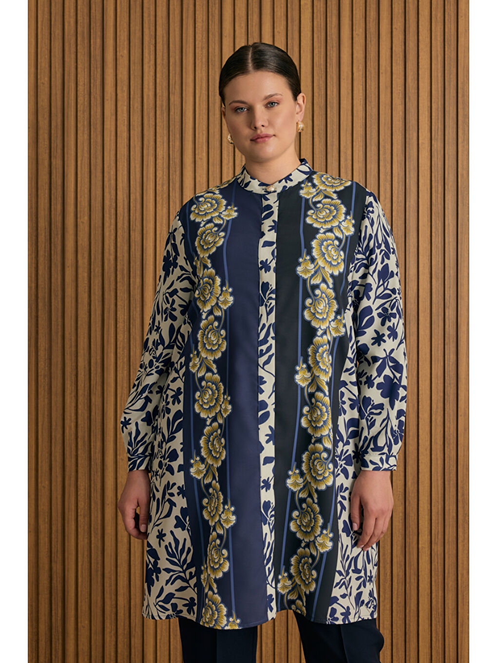 Mavi Desenli Tunik-3