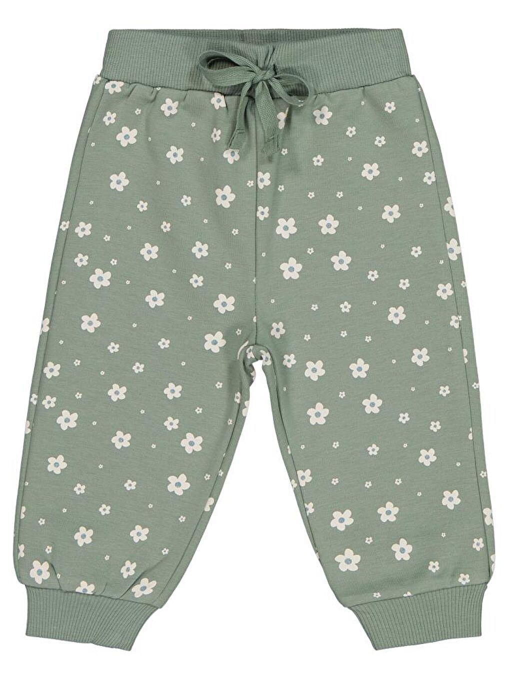 Yeşil Baby Mini Papatya Empirme 6-18 Ay Eşofman Altı