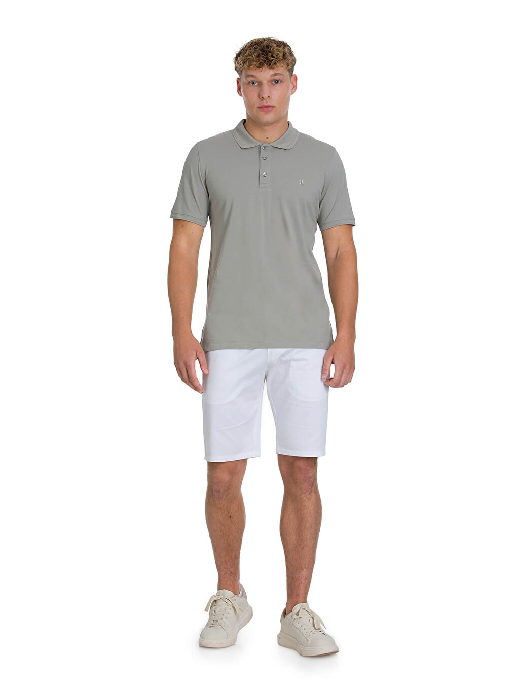 Haki Regular Fit 100% Pamuklu Polo Yaka Tişört-1