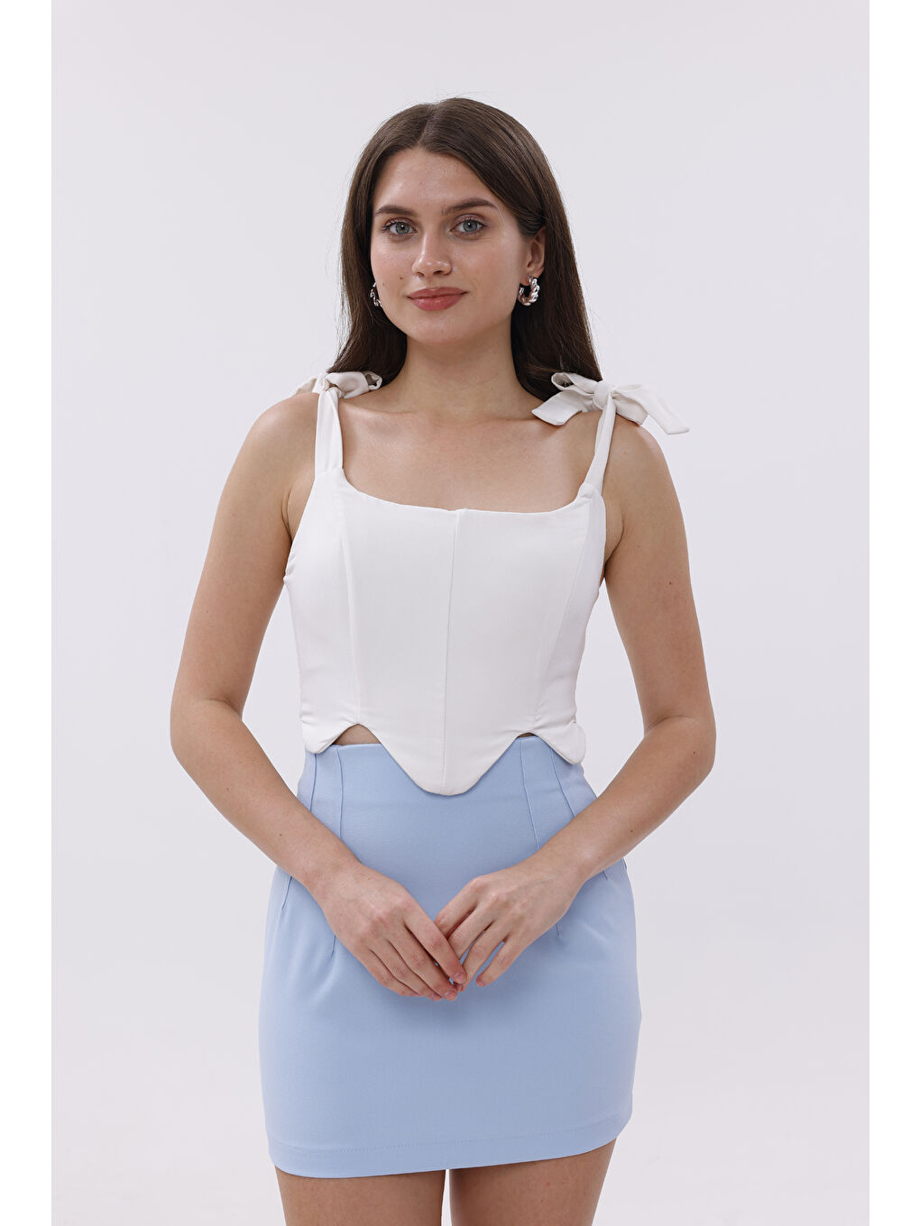 Mavi FundacshoosesXGenıus Kadın Pensli Etek İç Göstermez Lamineli Kadın Etek KADIN-ETEK-2