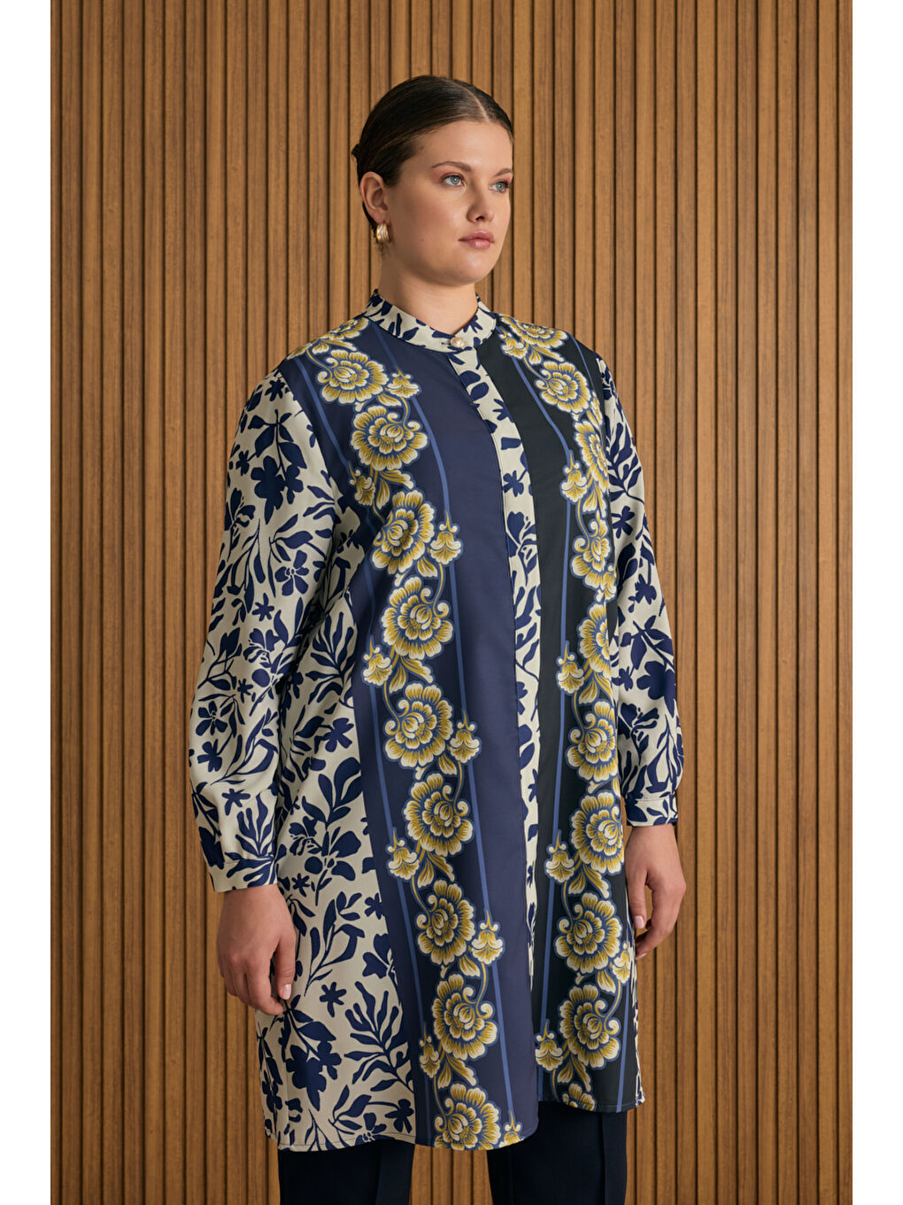 Mavi Desenli Tunik-4