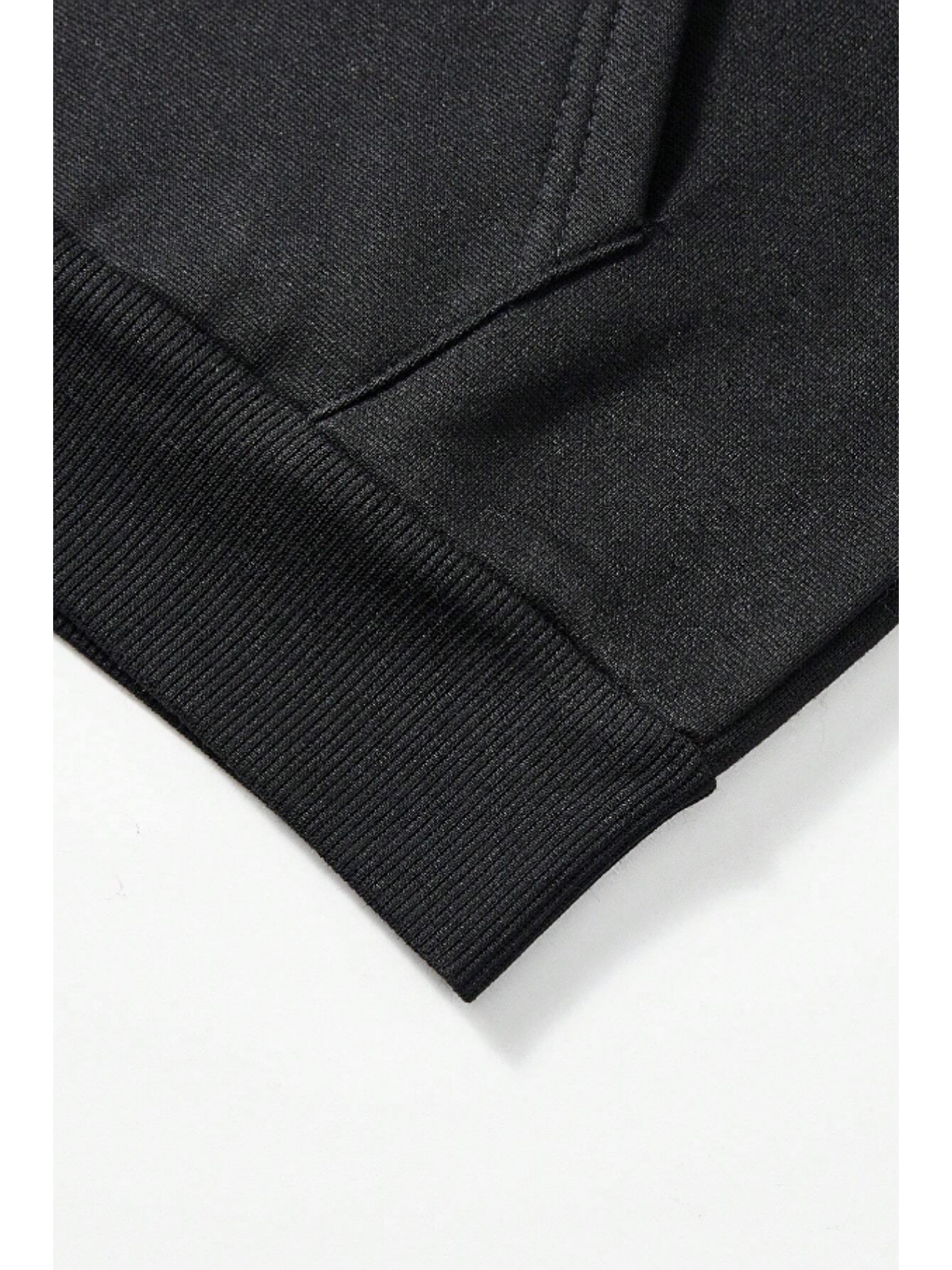 Unisex Relax Fit Rahat Kesim Pamuklu İçi Polarlı Çift Cepli Fermuarlı Siyah Kapüşonlu Sweatshirt-4