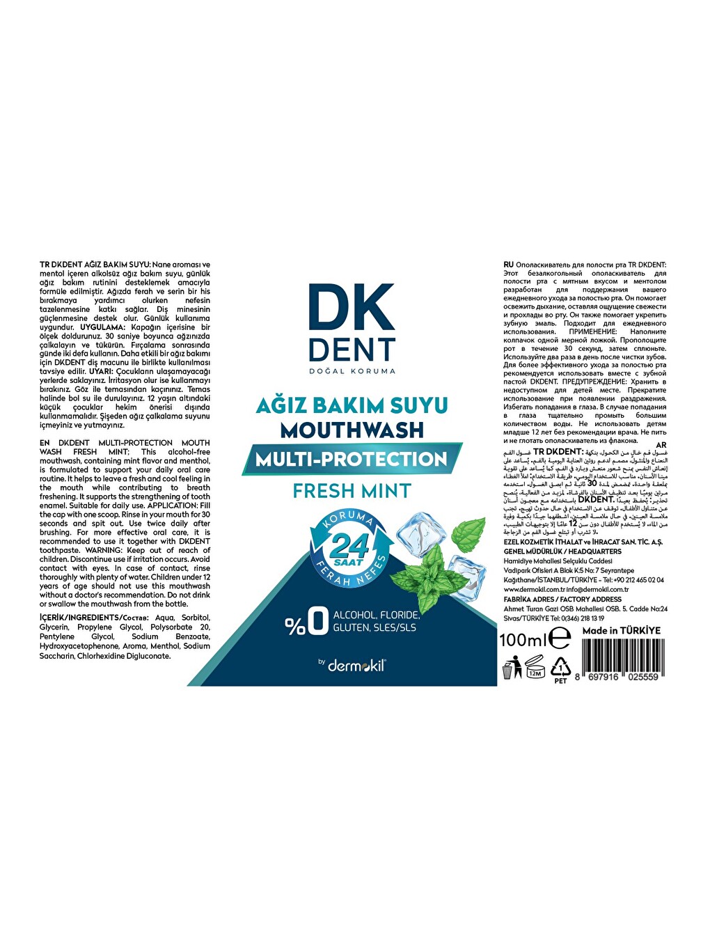 Nane Özlü Seyahat Boy Ağız Bakım Suyu 100 ml-4