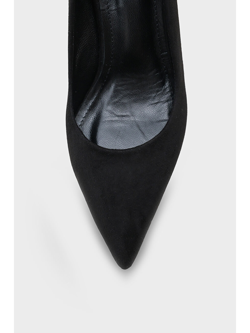 Siyah Rhonda Orta Topuklu Günlük Astar Hakiki Deri Stiletto-2