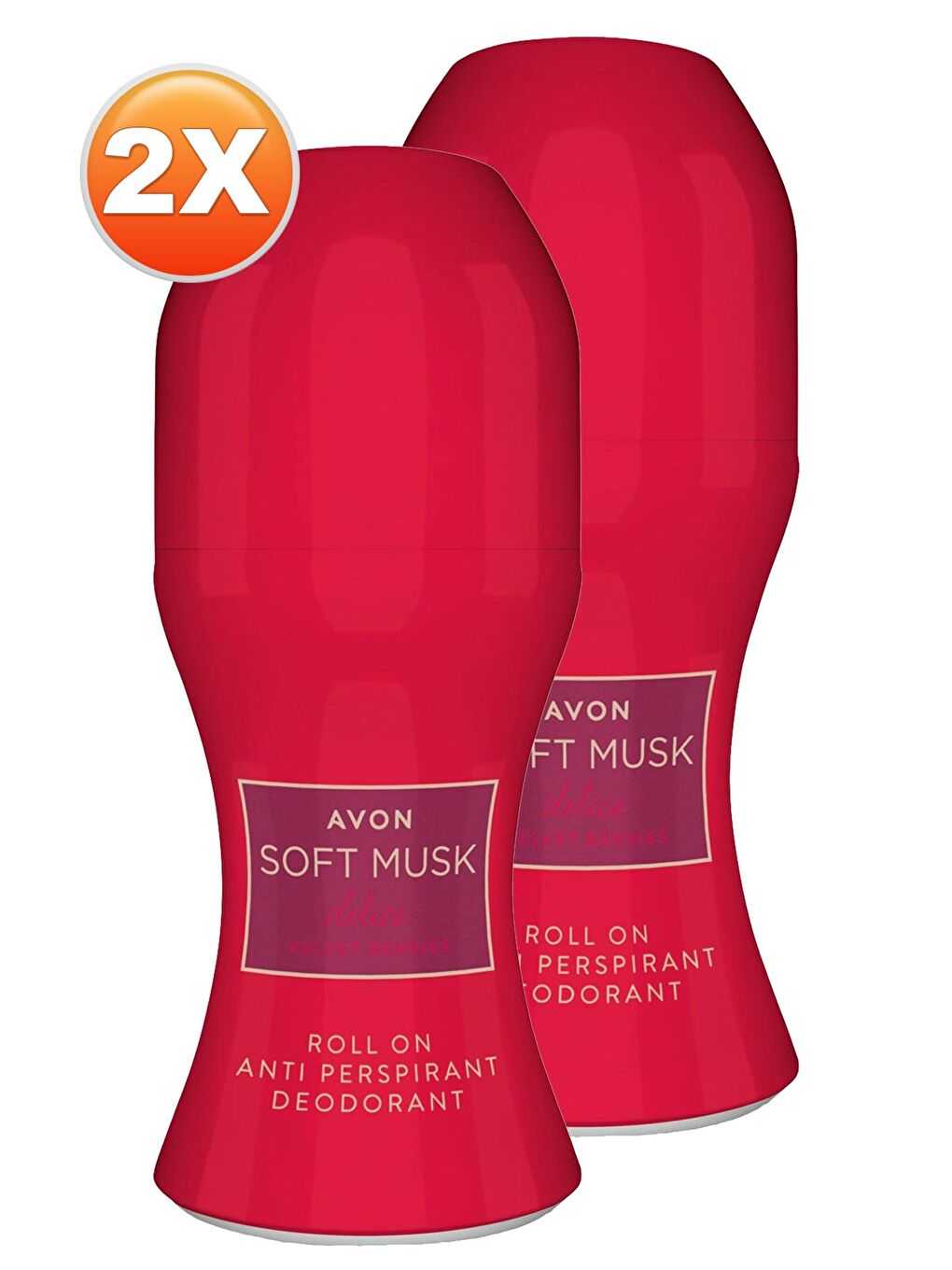 AVON Soft Musk Delice Velvet Berries Kadın Rollon 50 Ml. İkili Set - 1