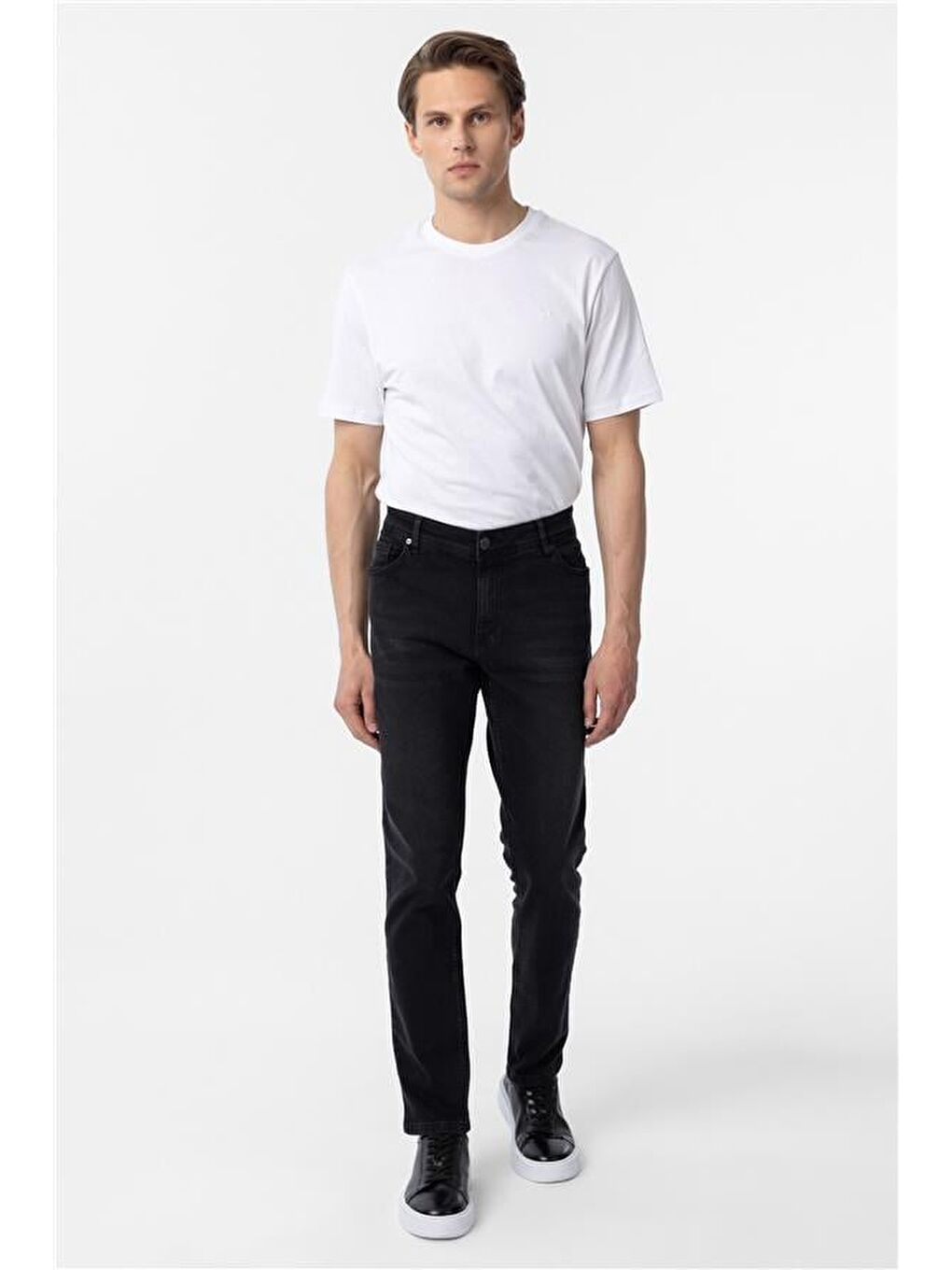 Siyah Slim Denim Jean Pantolon