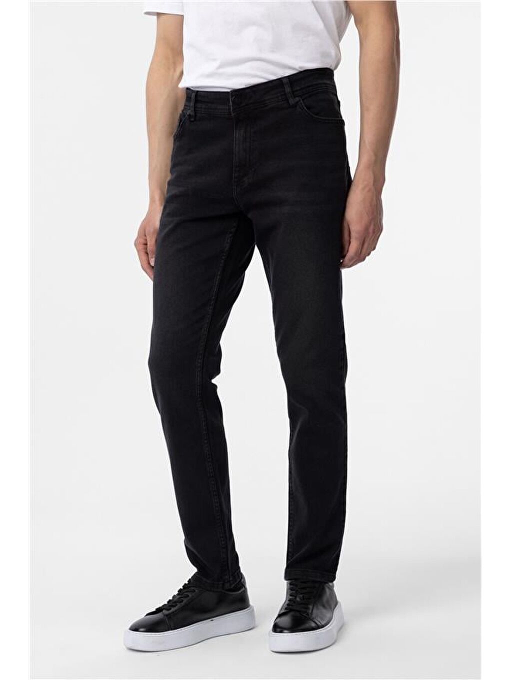 Siyah Slim Denim Jean Pantolon-2