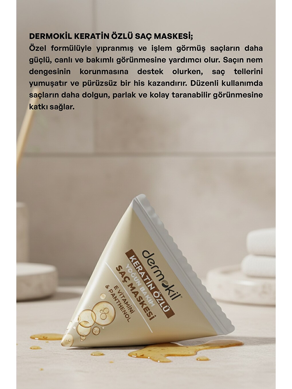 Keratin Özlü Saç Maskesi 25 ml x 10 Adet-3