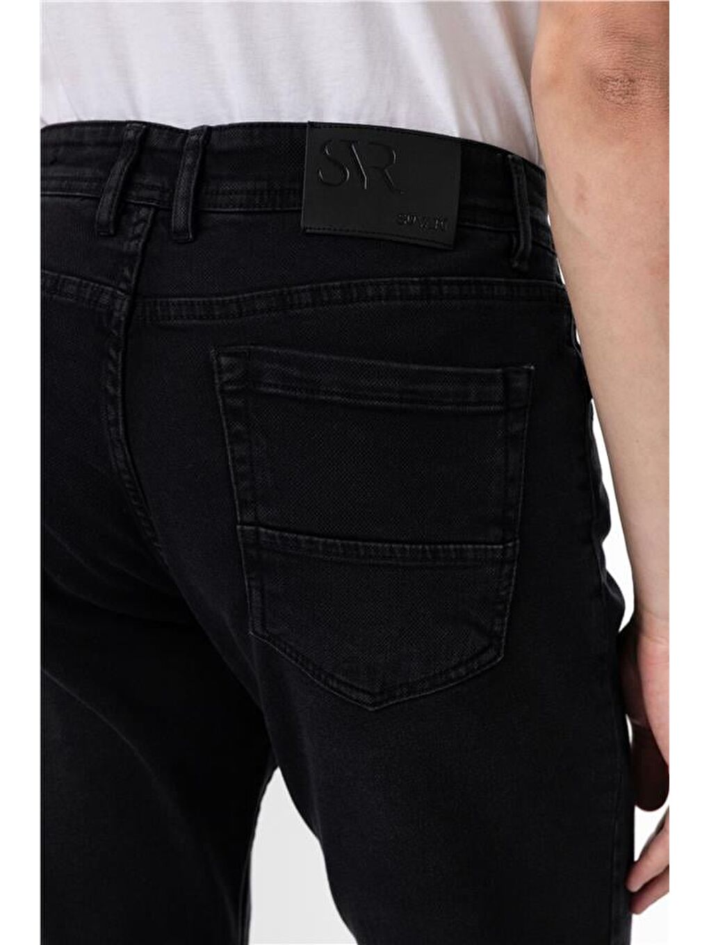 Siyah Slim Denim Jean Pantolon-4