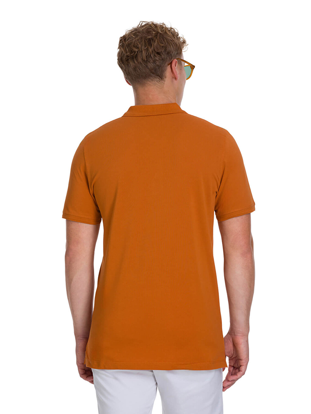 Kahverengi Regular Fit 100% Pamuklu Polo Yaka Tişört-4
