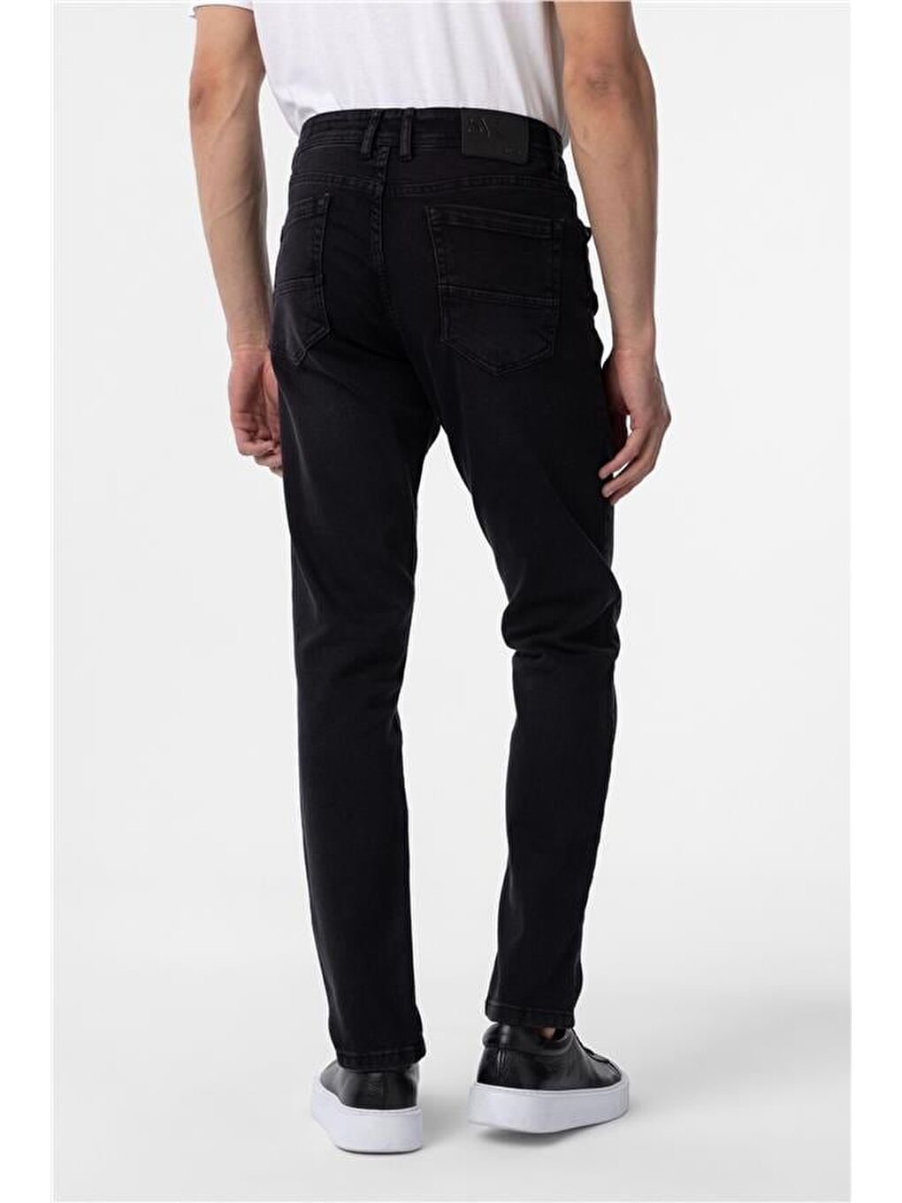 Siyah Slim Denim Jean Pantolon-5