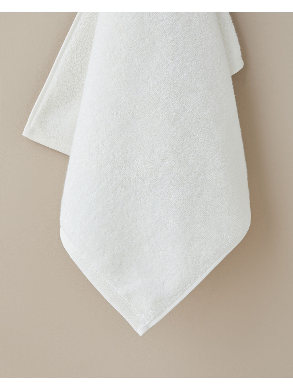 Bej Aqua Pamuk Banyo Havlusu 90x150 cm Fildişi-1