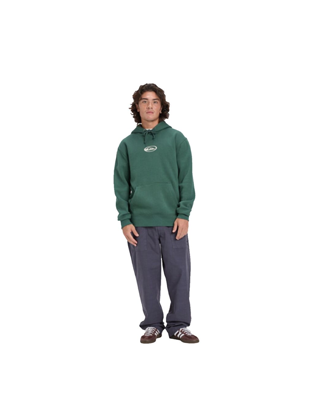 Salt Water Graphic Hoodie Erkek Yeşil Kapüşonlu Sweatshirt-5