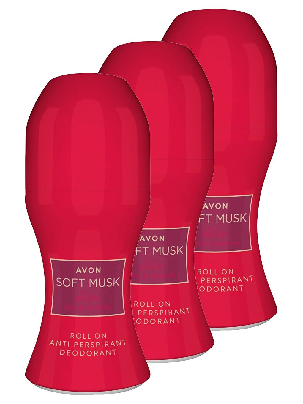 AVON Soft Musk Delice Velvet Berries Kadın Rollon 50 Ml. Üçlü Set