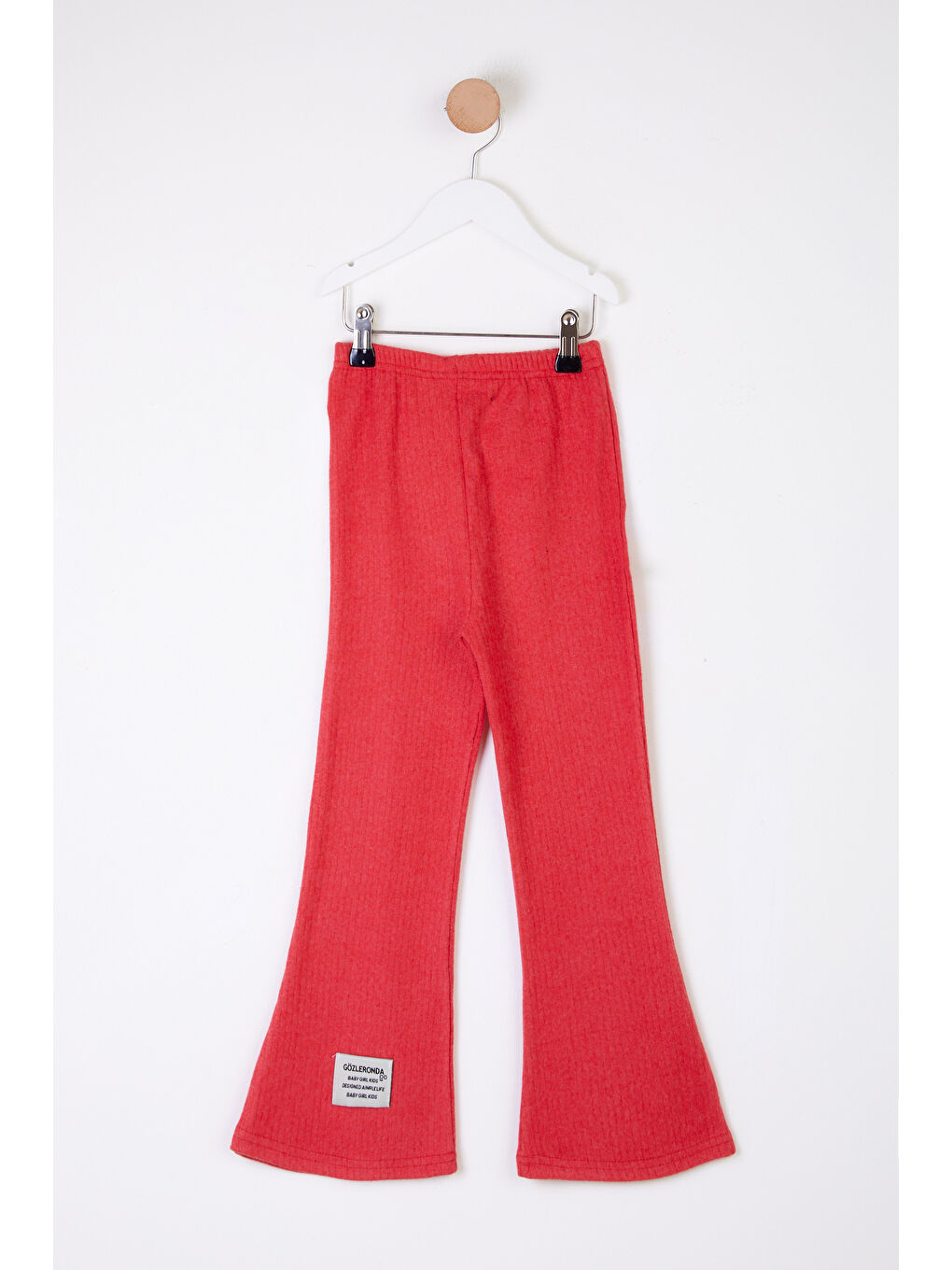 Kırmızı Kız Çocuk Kirmizi Armalı İspanyol Tayt - 26116