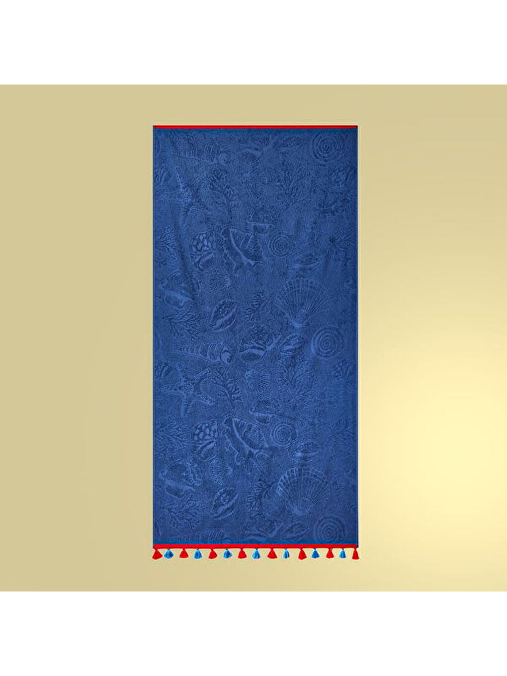 Soft Seashell Plaj Havlusu - Lacivert - 70x140 cm