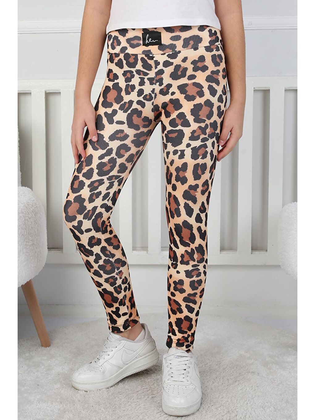 Kız Çocuk Siyah Kız Çocuk Leopar Tayt - 26717-2