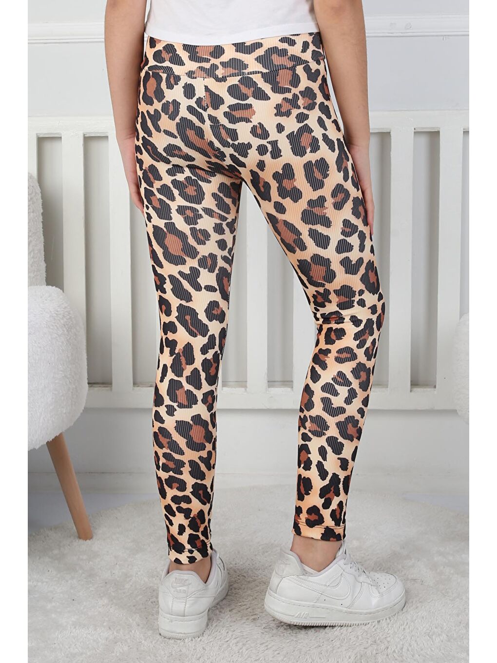 Kız Çocuk Siyah Kız Çocuk Leopar Tayt - 26717-3