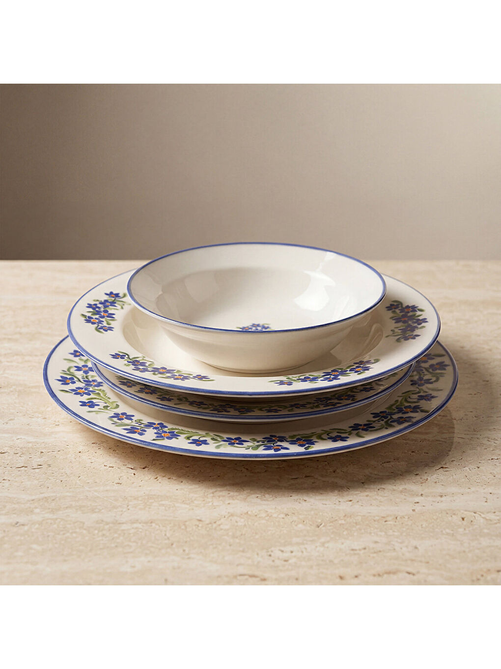 Ekru Eda Nostaljik 4 Kişilik 16 Parça Yemek Takımı 6519-2