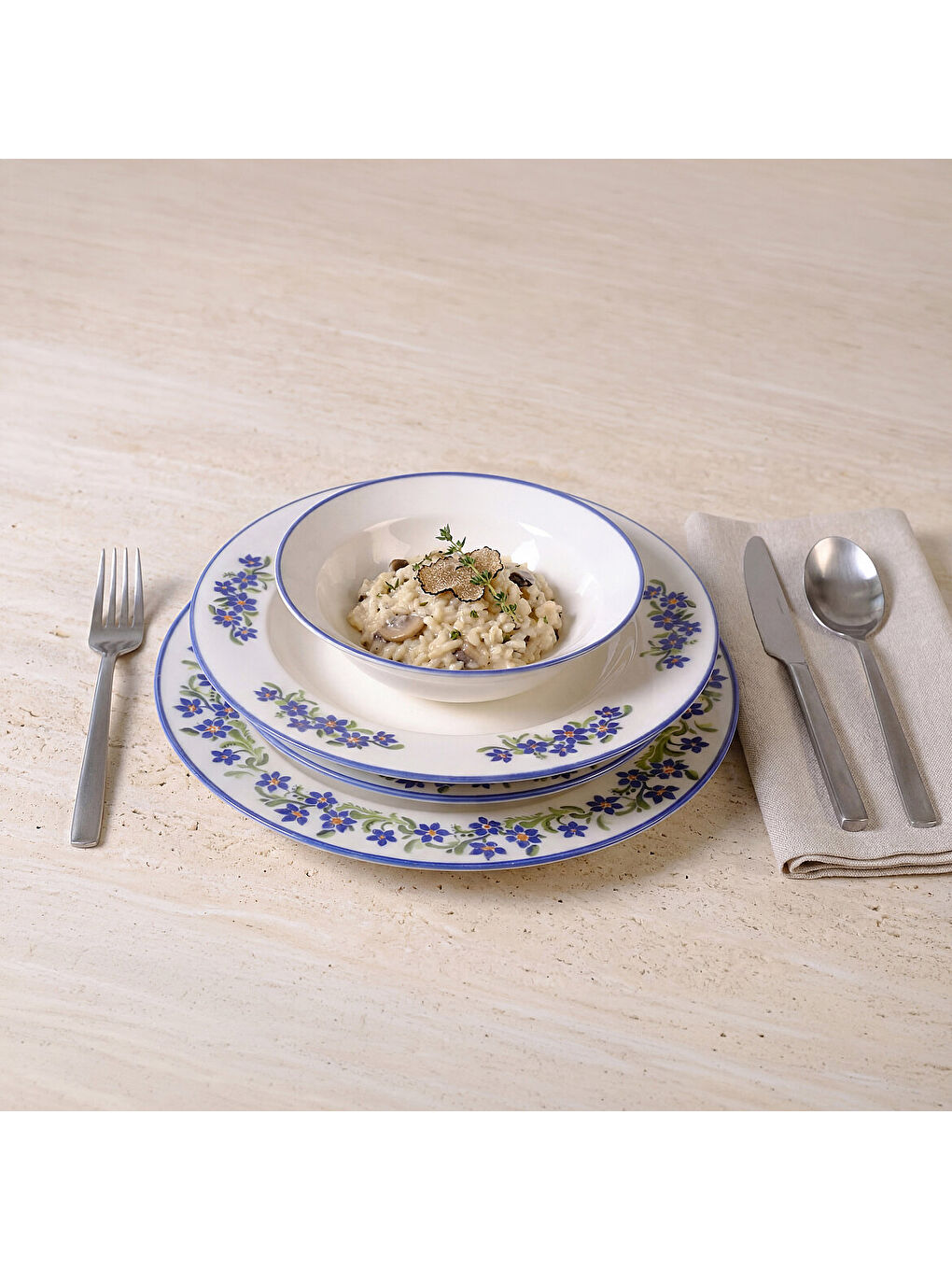 Ekru Eda Nostaljik 4 Kişilik 16 Parça Yemek Takımı 6519-3