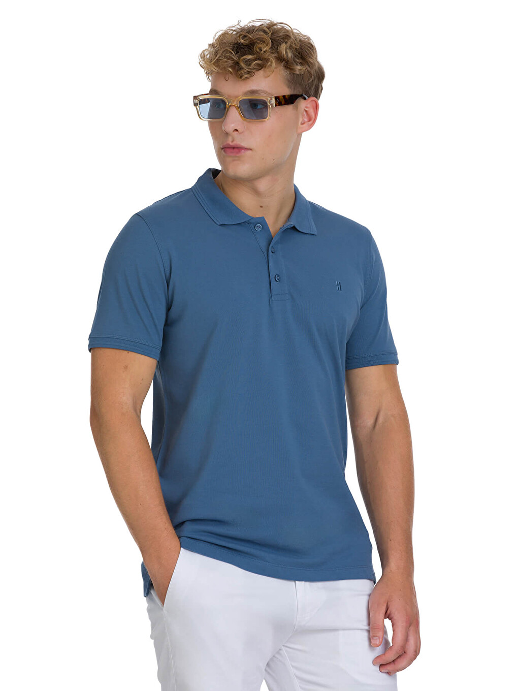 İndigo Regular Fit 100% Pamuklu Polo Yaka Tişört-2
