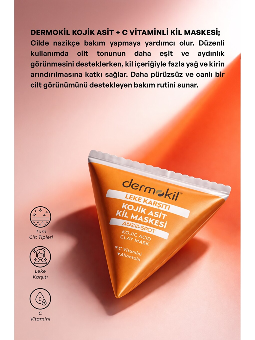Leke Karşıtı Kojik Asit Kil Maskesi 9 ml x 10 Adet-3